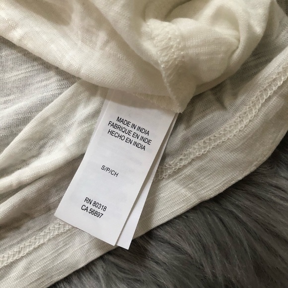 { Lucky Brand } Ivory Embroidered Short Sleeve Top - Picture 4 of 7